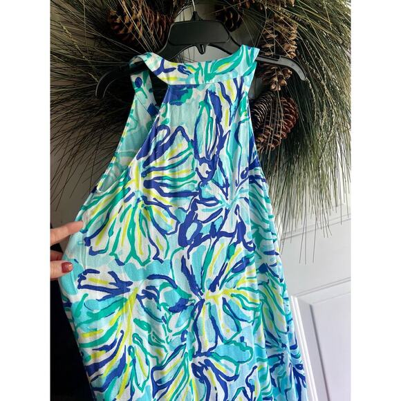 Lilly Pulitzer Halter Style Pool Blue Archelle Dress Size XXS Style 23250 - Picture 12 of 16